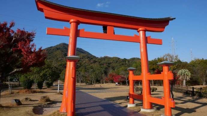 宮島SAの紅葉とカキフライ