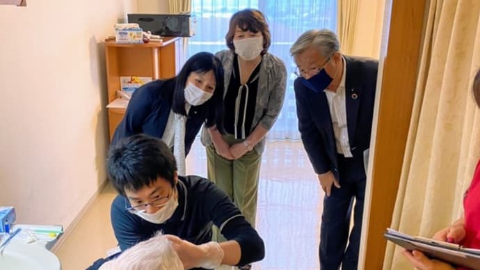 #高瀬ひろみ 参院議員、#大坪まゆみ 市議と一緒に福岡市西区の特別養護老人ホーム #マナハウス を再訪問し「 #誤嚥性肺炎ゼロプロジェクト 」を勉強しました。