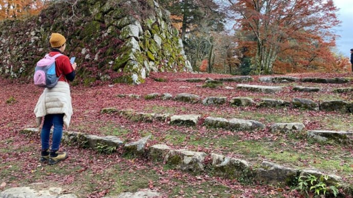 紅葉の高取城跡に登って来ました。