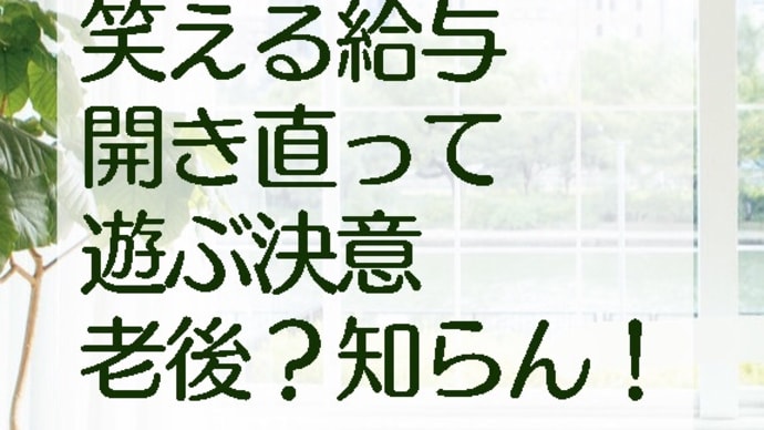 笑える給与明細に開き直った！！