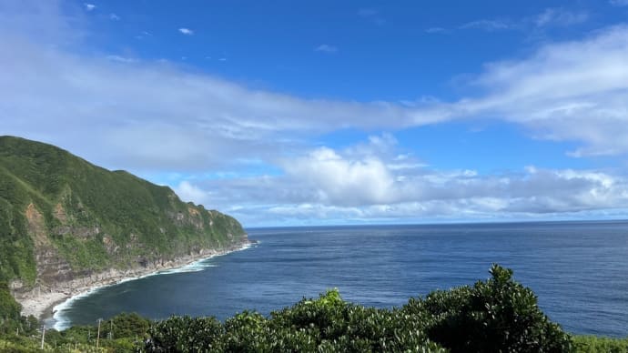 藍ケ江の海✨7月12日(土)☁️☔️⚡️🌤️ 青ヶ島見えいます。