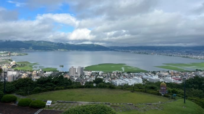 君の名はの聖地　立石公園からの諏訪湖