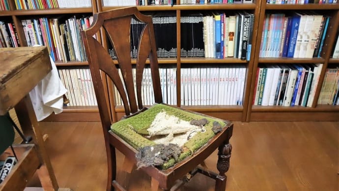 アンティークの椅子、DIYで張り替えできるかな?。夏休みの宿題? その3。