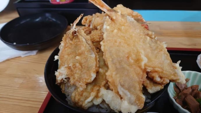 沼津市戸田・魚重食堂の【深海魚天丼】です。