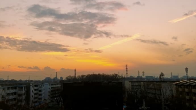 今日の夕焼け🌇
