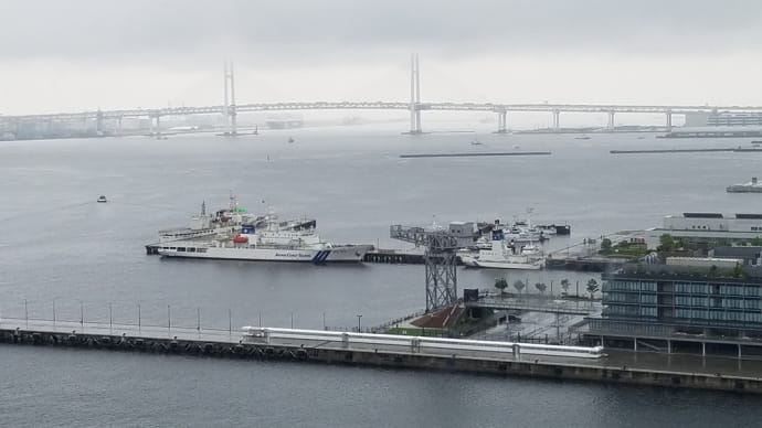西暦2024年5月20日の横浜港（インターコンチから写す）