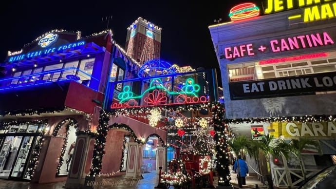 【北谷】美浜クリスマスビレッジの夜景はザ・アメリカ!まるでプチベガスな夜景