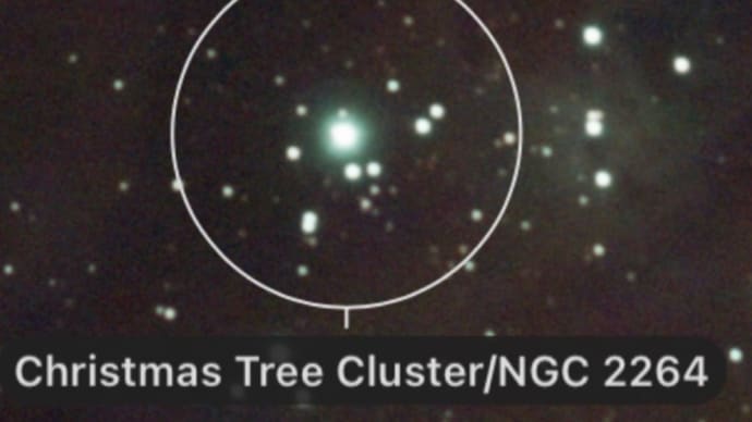 星見娘で電視観望44(いっかくじゅう座 クリスマスツリー星団とコーン星雲+2)