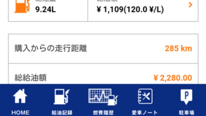 トリシティ300の燃費記録(第1回)