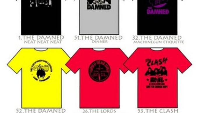 ROCK Tシャツ:THE DAMNED/THE LORDS OF THE NEW CHURCH/THE CLASH