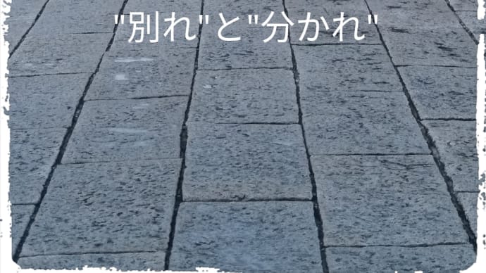"別れ"と"分かれ"