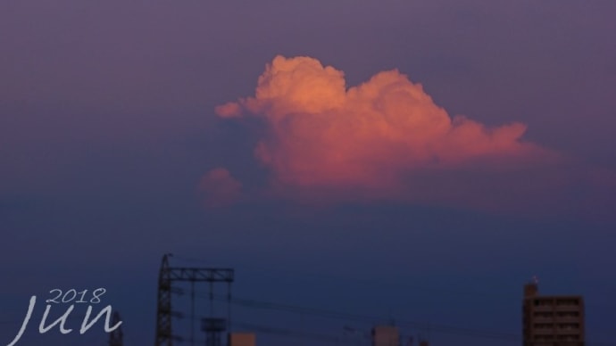 夕景 赤い雲