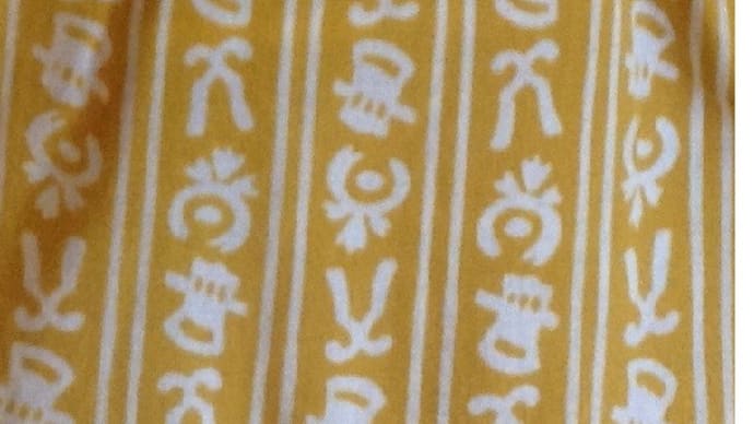斧琴菊柄手ぬぐいで一つ身甚平・吉原つなぎで浴衣~夏にぴったり!