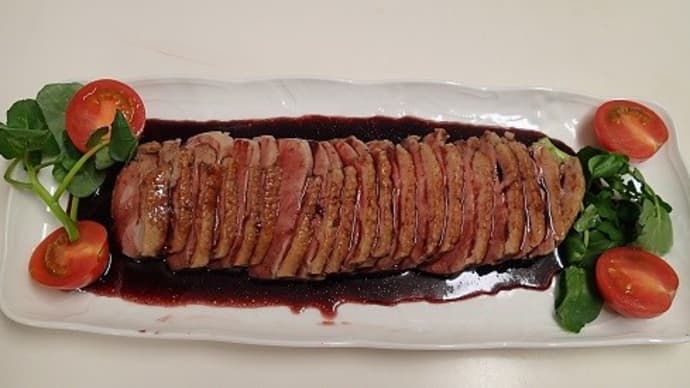 お正月に作った料理 鴨料理ワインのソースで。