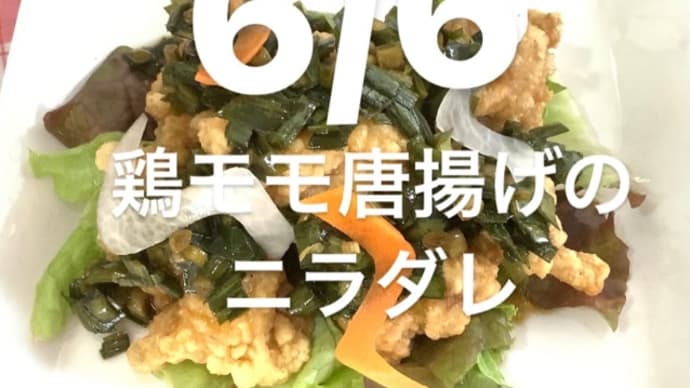 令和6年6月6日の日替わりは、鶏モモ唐揚げのニラダレです