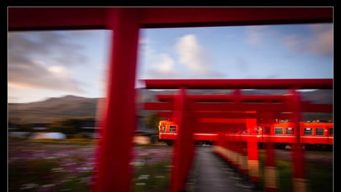 大雨の次の日の一畑電車