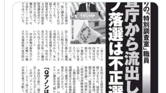 日本公安調査庁から流出した【トランプ落選は不正選挙】送信者は岸田首相肝いりの特別調査室職員!Qアノンは陰謀ではない!