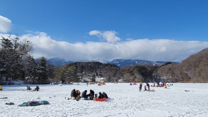 松原湖の氷上ワカサギ釣り（３回目）