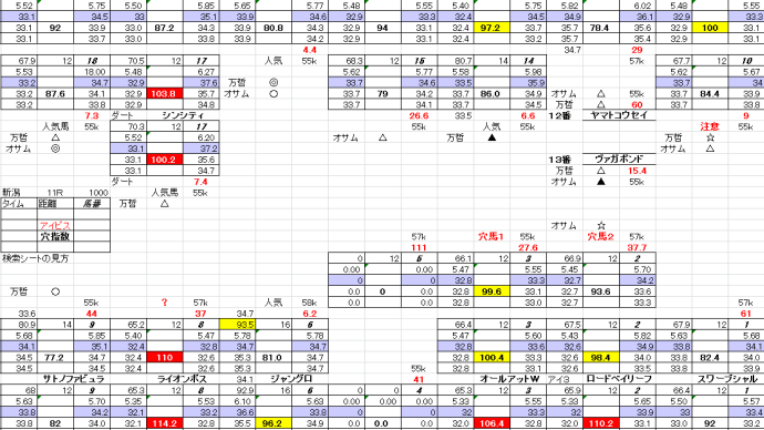 アイリスSD 新潟競馬 7月30日 11R お宝馬券 穴馬検索シート 穴馬指南するよ
