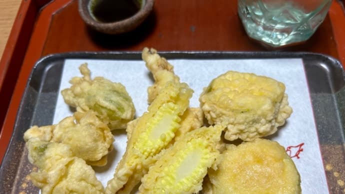 沖縄風晩酌🍶 島らっきょうの天ぷら