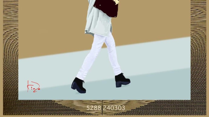 Smartphone girl rushing to work 5288/スマホ女子急ぎ足通勤中