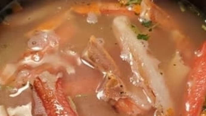 冷凍庫を整理して贅沢感満載の雑炊を
