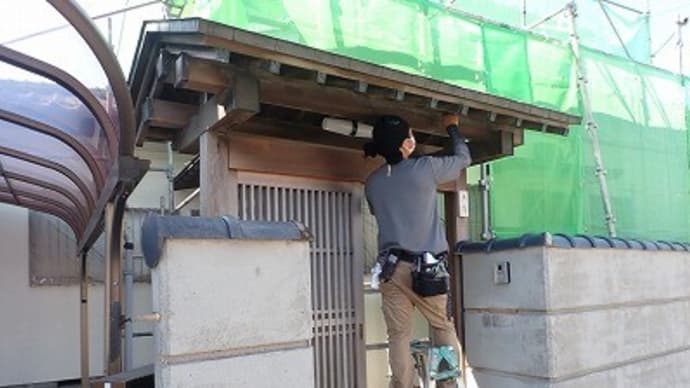 O様邸内外リフォーム工事(いわき市小名浜) ~門扉塗装工事~