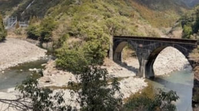 「二股橋(めがね橋)」旧魚梁瀬森林鉄道 遺産を巡ってきました 6