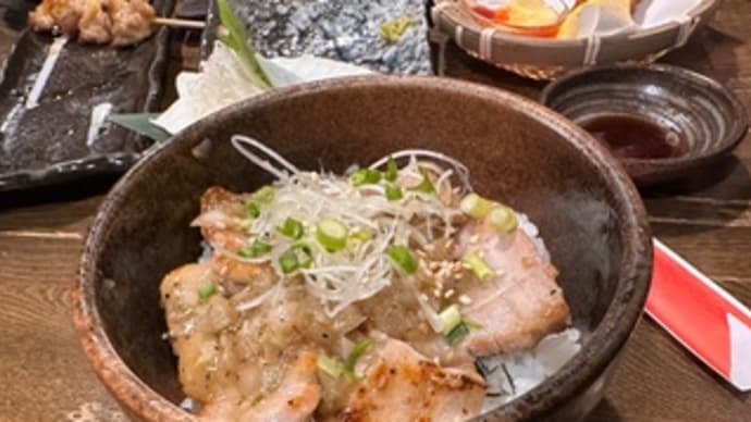 今日のディナー（ねぎ塩豚カルビ丼）