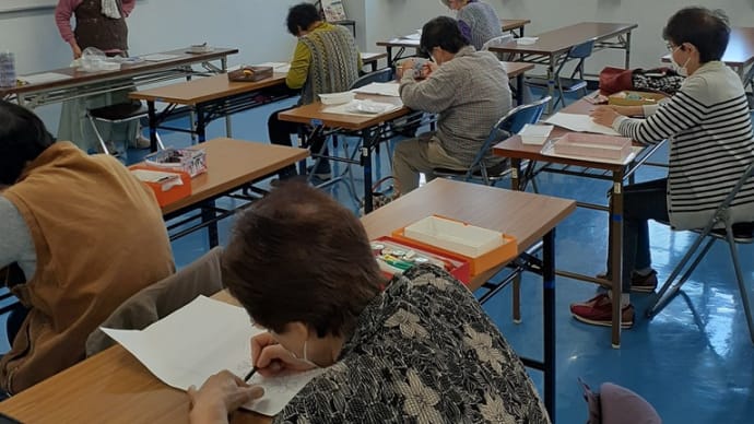 コスモスのちぎり絵