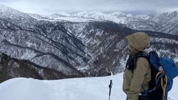 冬季ルートで大辻山