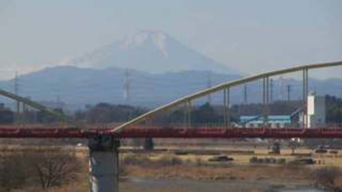 八瀬大橋の富士山