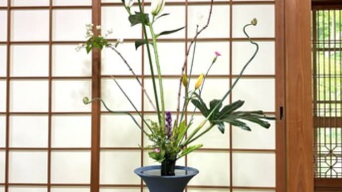 5月5日（祝）に国宝不動院・広島で井田忠社中の花展に出瓶