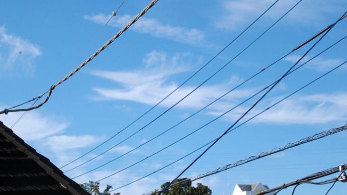 孔雀が飛んでいるような雲、、【調布市：自宅】 2022.10.30