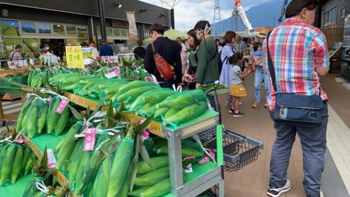 山梨県 道の駅なんぶへとうもろこしを買いに行こう