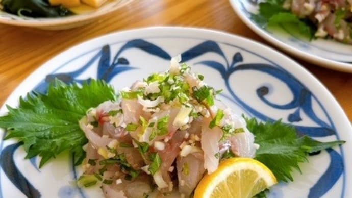 鯵のたたき、若竹煮