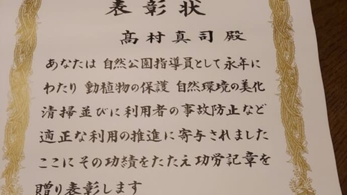 おかげさまで、表彰状をいただきました!