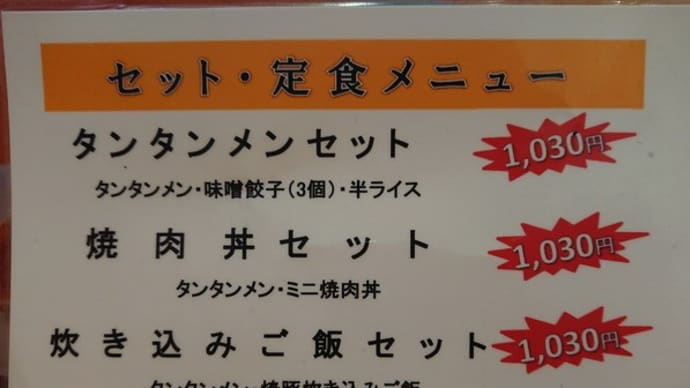 横浜駅西口・元祖ニュー タンタン本舗 で ニュータンタンメン