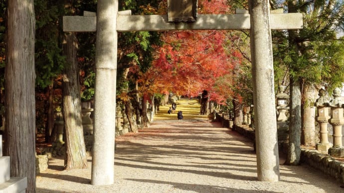 「積田神社」(名張)輝く銀杏、香落渓抜け(曽爾の)屛風岩まで上る。前編