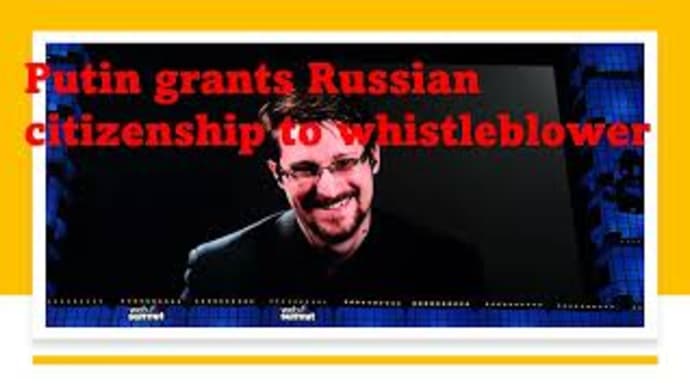 Putin grants Russian citizenship to whistleblower Edward Snowden.