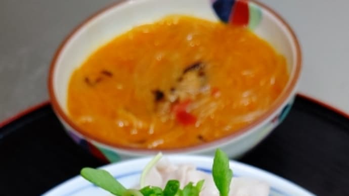 うちのごはん 豚冷しゃぶと麻婆春雨(^.^)