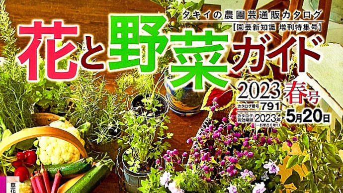 タキイ種苗㈱から通販カタログ『花と野菜ガイド』2023春号が送られてきました