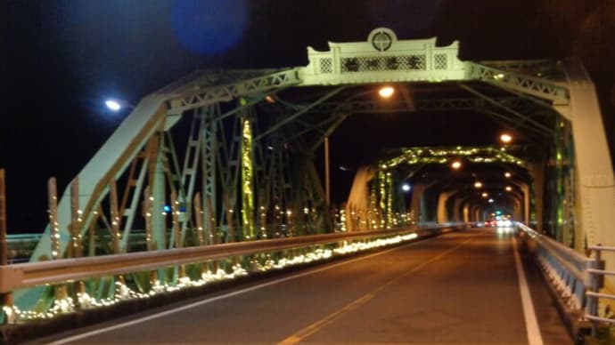静岡市安倍川橋（弥勒橋）建設１００周年記念　竹あかりライトアップ
