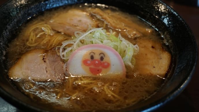 20063 らーめん la.la.la.~♪ 「和歌山〈湯浅〉らーめん」@石川県内灘町 3月4日 24回目を迎えたご当地ラーメンシリーズ!アンパンマンかまぼこがめっちゃカワイイ!