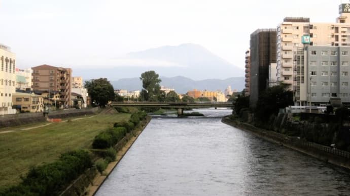 今朝の岩手山(旭橋→夕顔瀬橋→太田橋→長橋町)