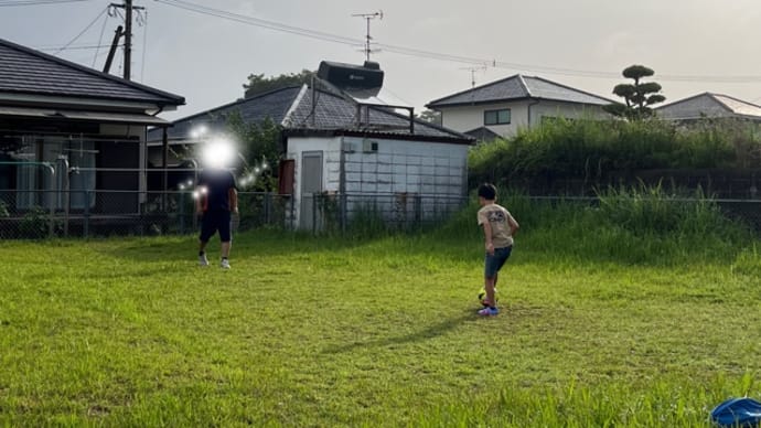 蒸し暑い日のサッカー