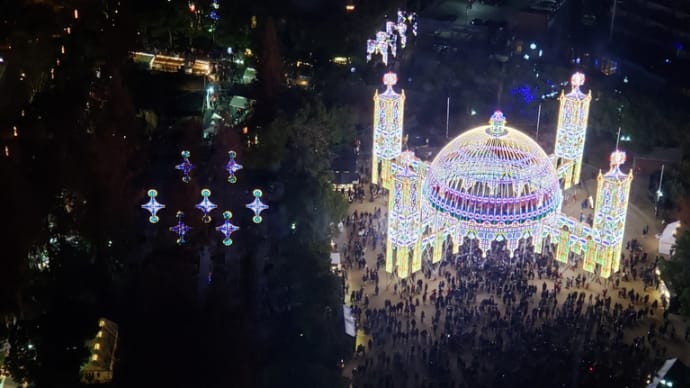 神戸ルミナリエ2019 フロントーネまではスムースな辿り着くけど東遊園地は大混雑