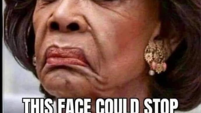 Ewww, Maxine Waters' Ugly Action Produces Bird Shit Stopping. 😀😃😄😁😆😅😂🤣😈🤡💩🐦🇺🇸