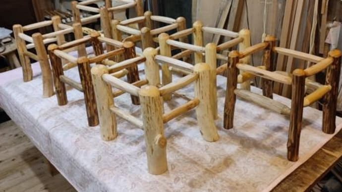 クラフトピクニックWS用スツール枠準備できました