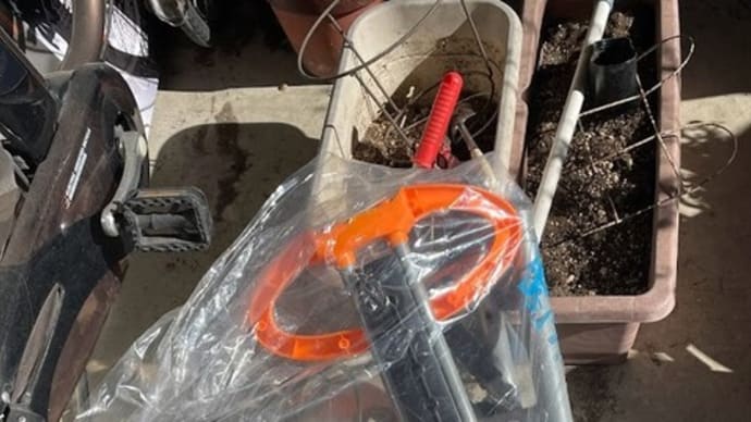 いただいた三輪車を分解廃棄